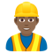 Man Construction Worker- Medium-Dark Skin Tone emoji on Emojione